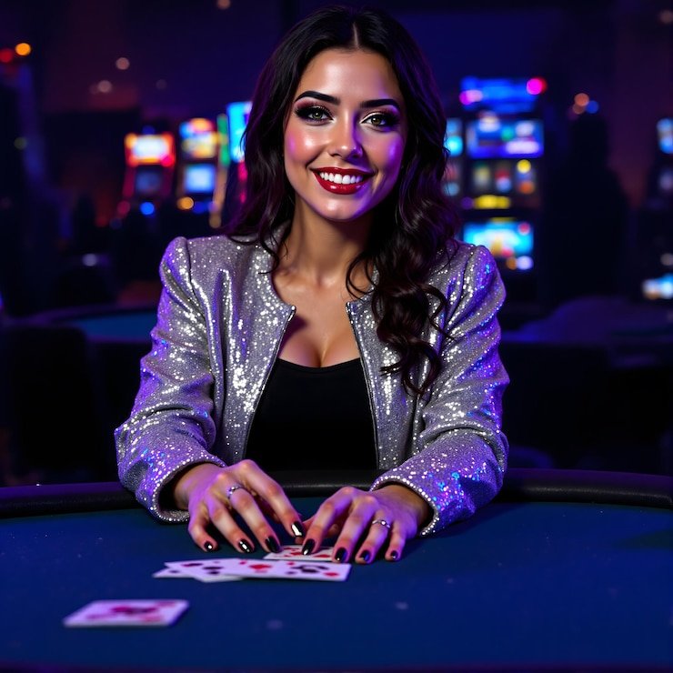 Interface aplikasi mobile galaxy 77 dengan studio live-dealer blackjack
